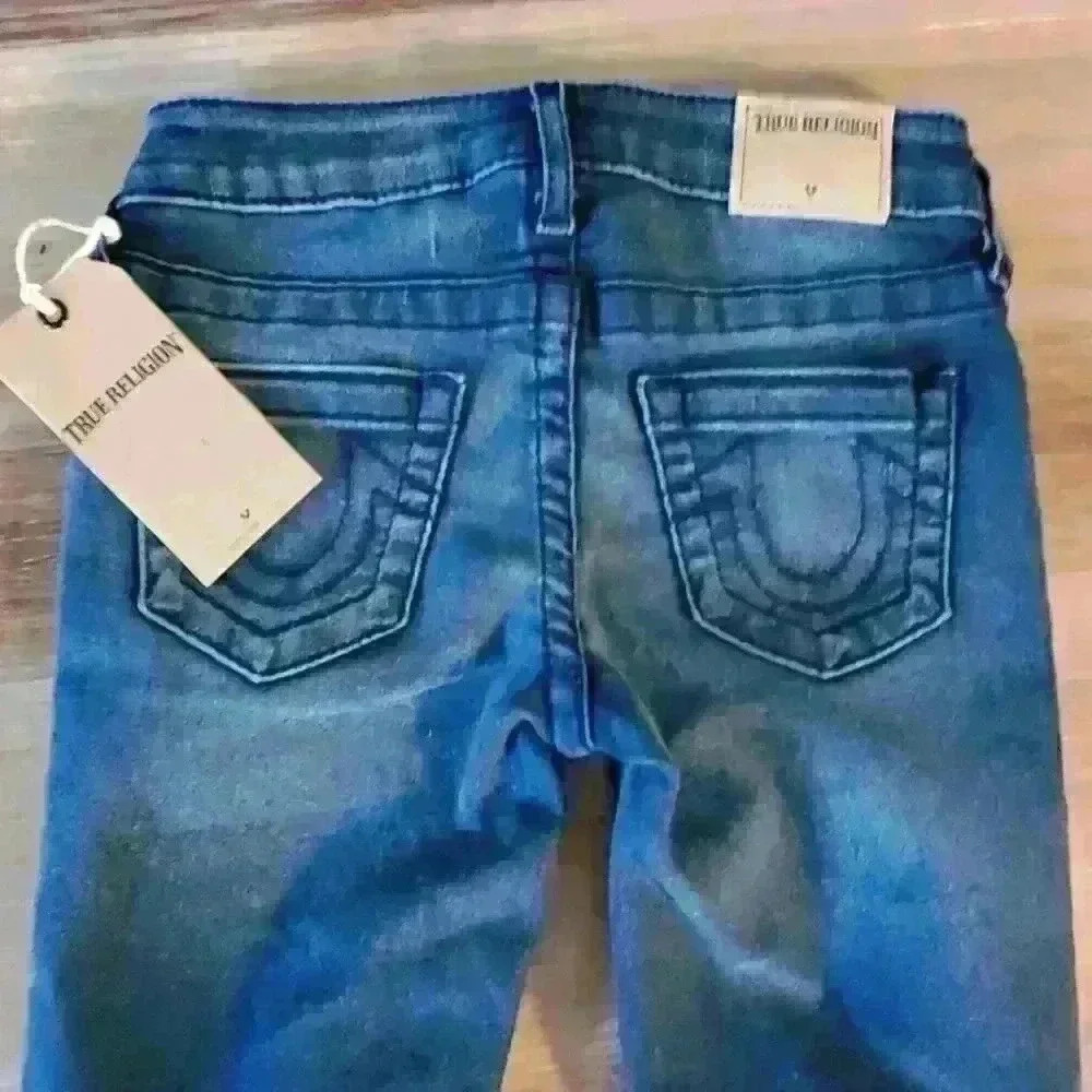 True Religion Girls 6 Medium Dark Wash skinny jean‎ - Picture 5 of 8